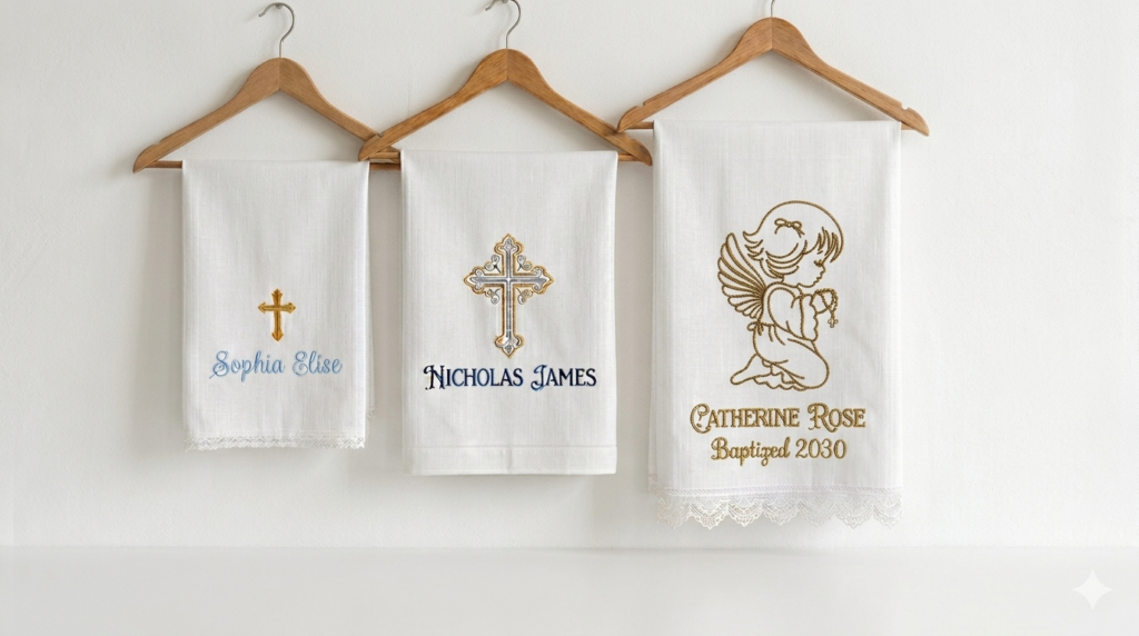4 personalized baptism towels 4 personalized baptism towels